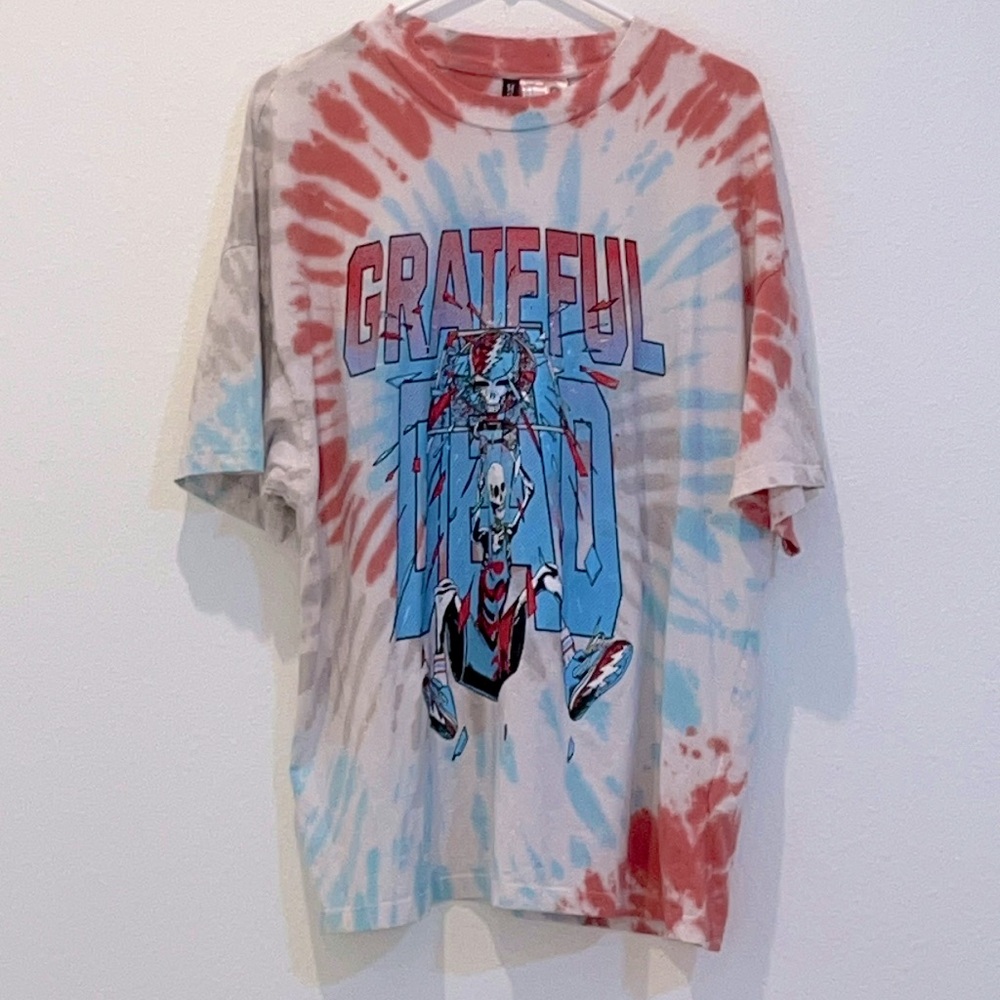 H&M x Grateful Dead Tie-dyed Oversized Womens T-shirt Size S